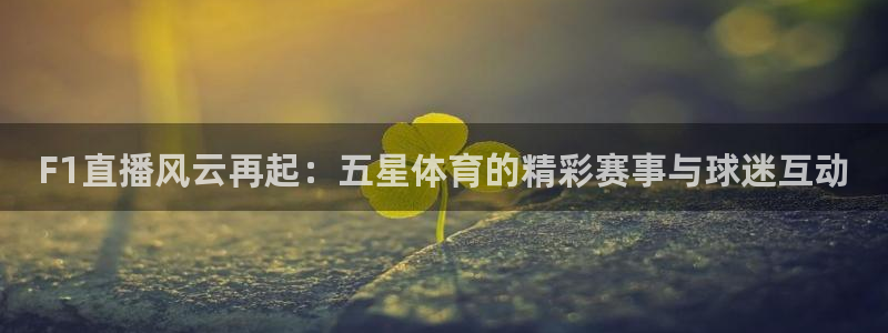 鲸鱼体育免费直播：F1直播风云再起：五星体育的精彩赛事与球迷互动