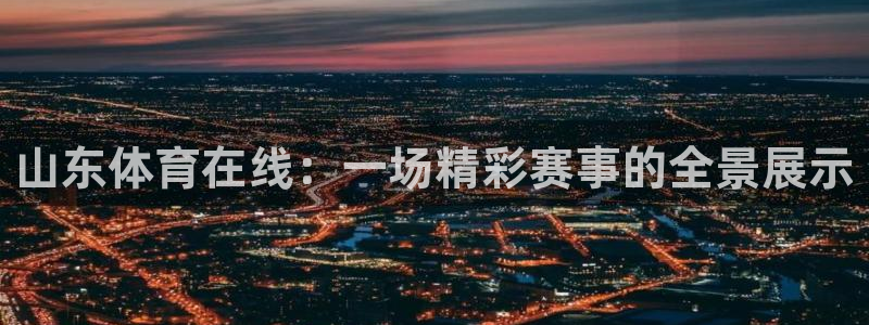 鲸鱼体育app：山东体育在线：一场精彩赛事的全景展示